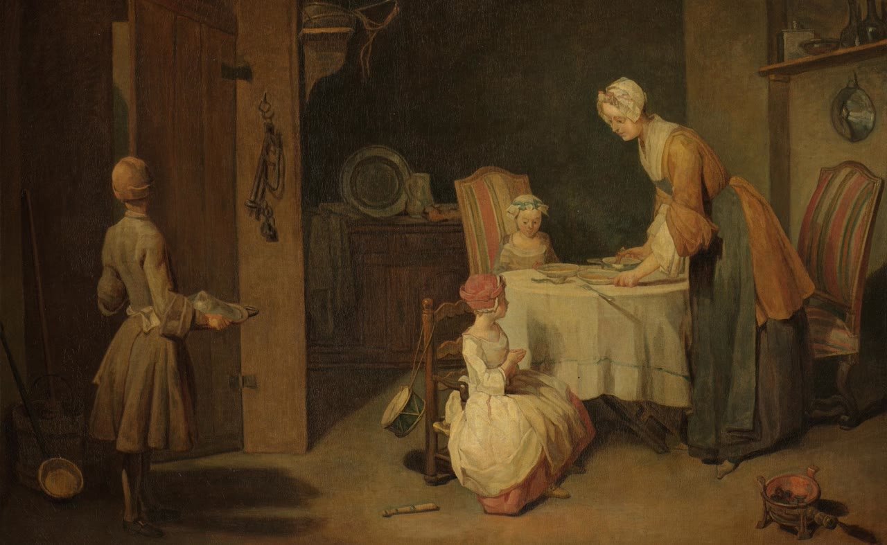 A Oração antes da Refeição, de Jean-Baptiste-Siméon Chardin