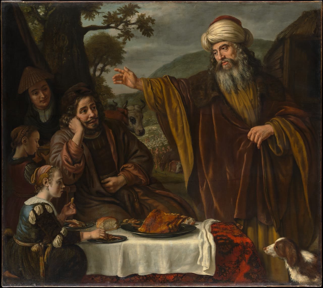 Abraão despede-se da família de Ló, de Jan Victors