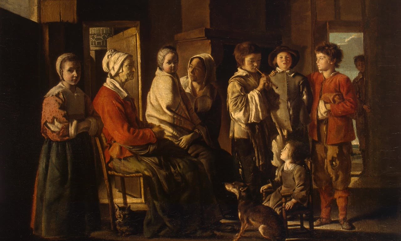 A Visita à Avó, de Louis Le Nain