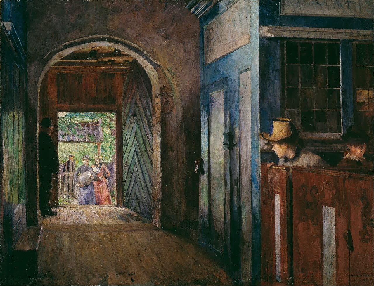 Batizado na Igreja de Tanum, de Harriet Backer