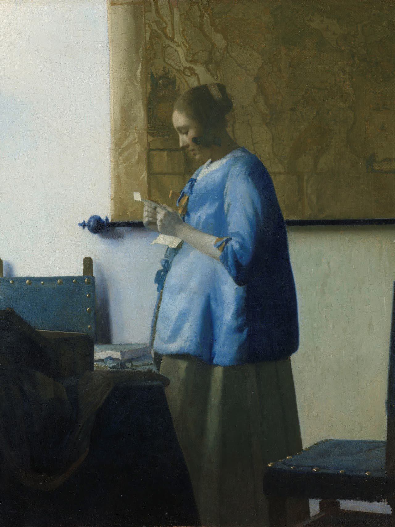 Mulher de Azul Lendo uma Carta, de Johannes Vermeer