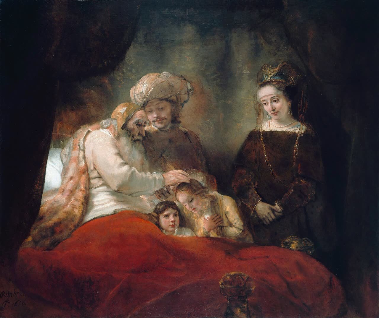 Jacó abençoando os filhos de José, de Rembrandt